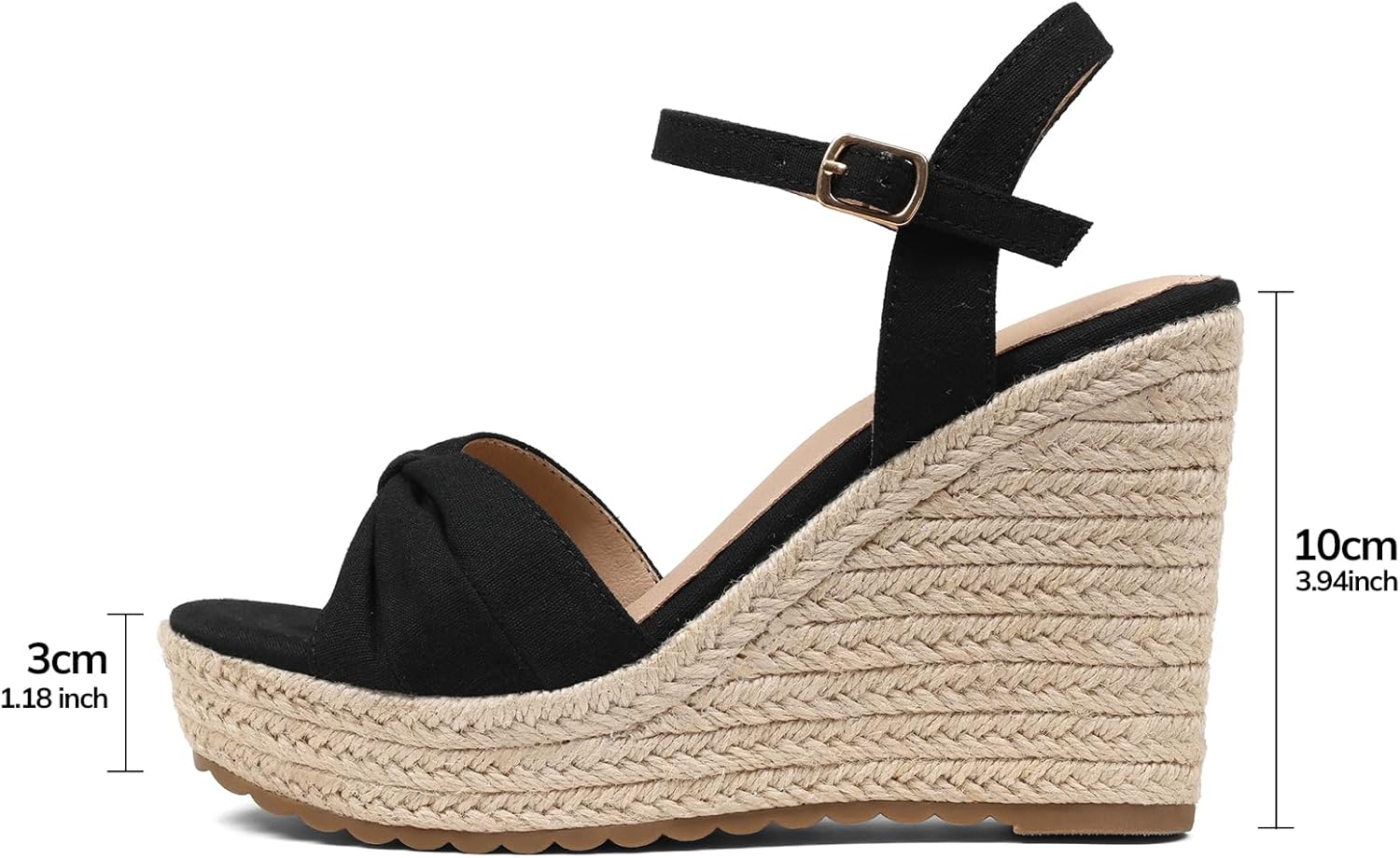 SaraIris Sandals for Women Gladiator Ankle Strap High Heel Platform Wedge Rainbow Sandals for Women - Image 4