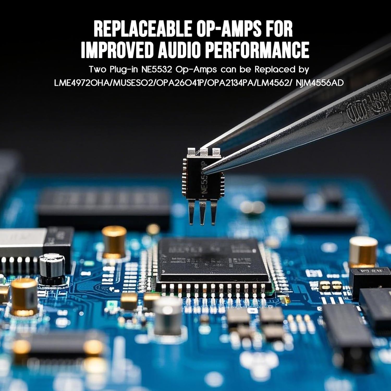 Amplificador Audio, Mini Amplificador HiFi 600W Estéreo Bluetooth 5.4 Clase D Estéreo 2 Canales, Chip TPA3255 Ajuste de Graves y Agudos