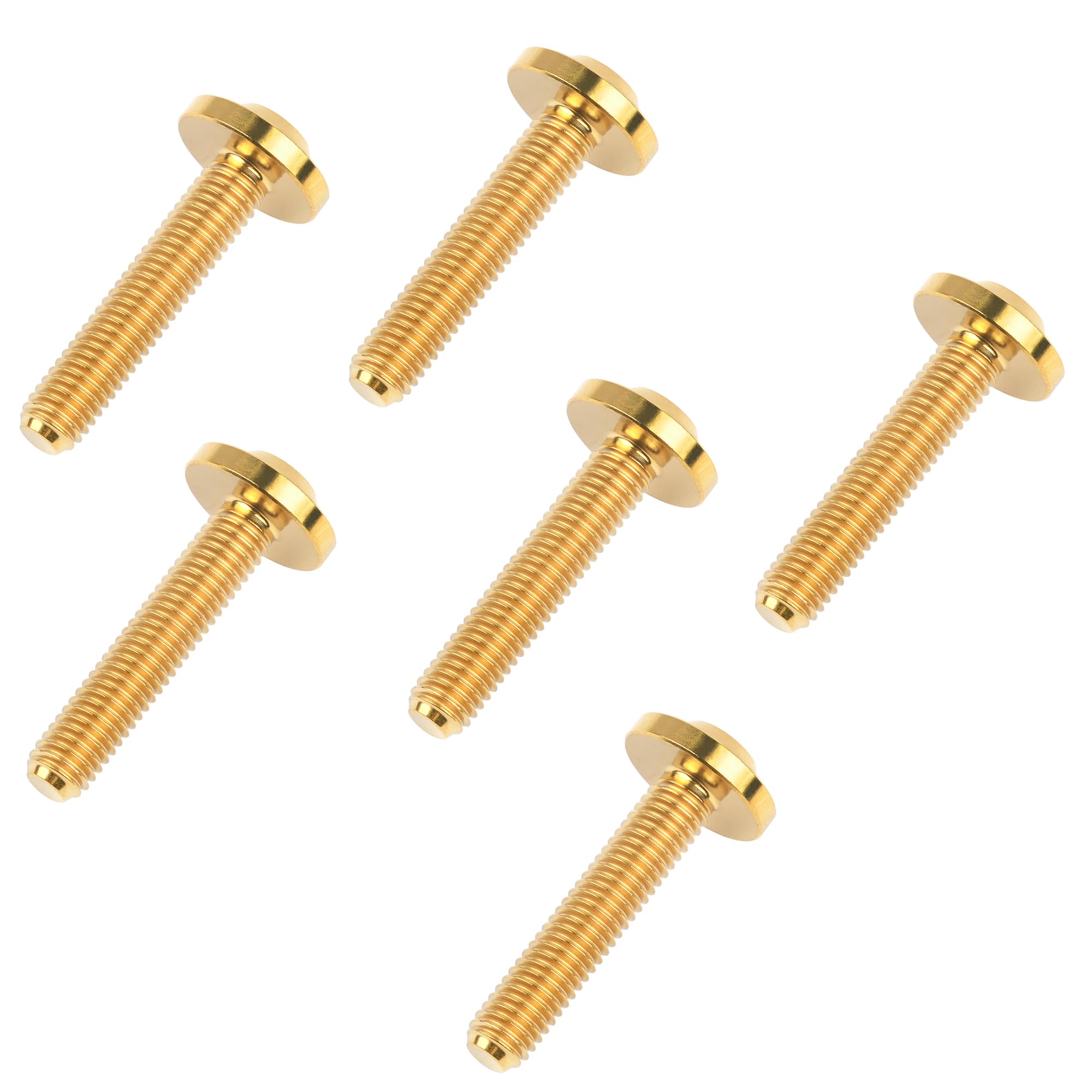 DWAMMEBRS Bolt T25 Torx Screws M5x10 12 15 20 25 30 35mm Corrosion Bolts for Cycling Motorcycle Automotive(Gold,M5x25mm)