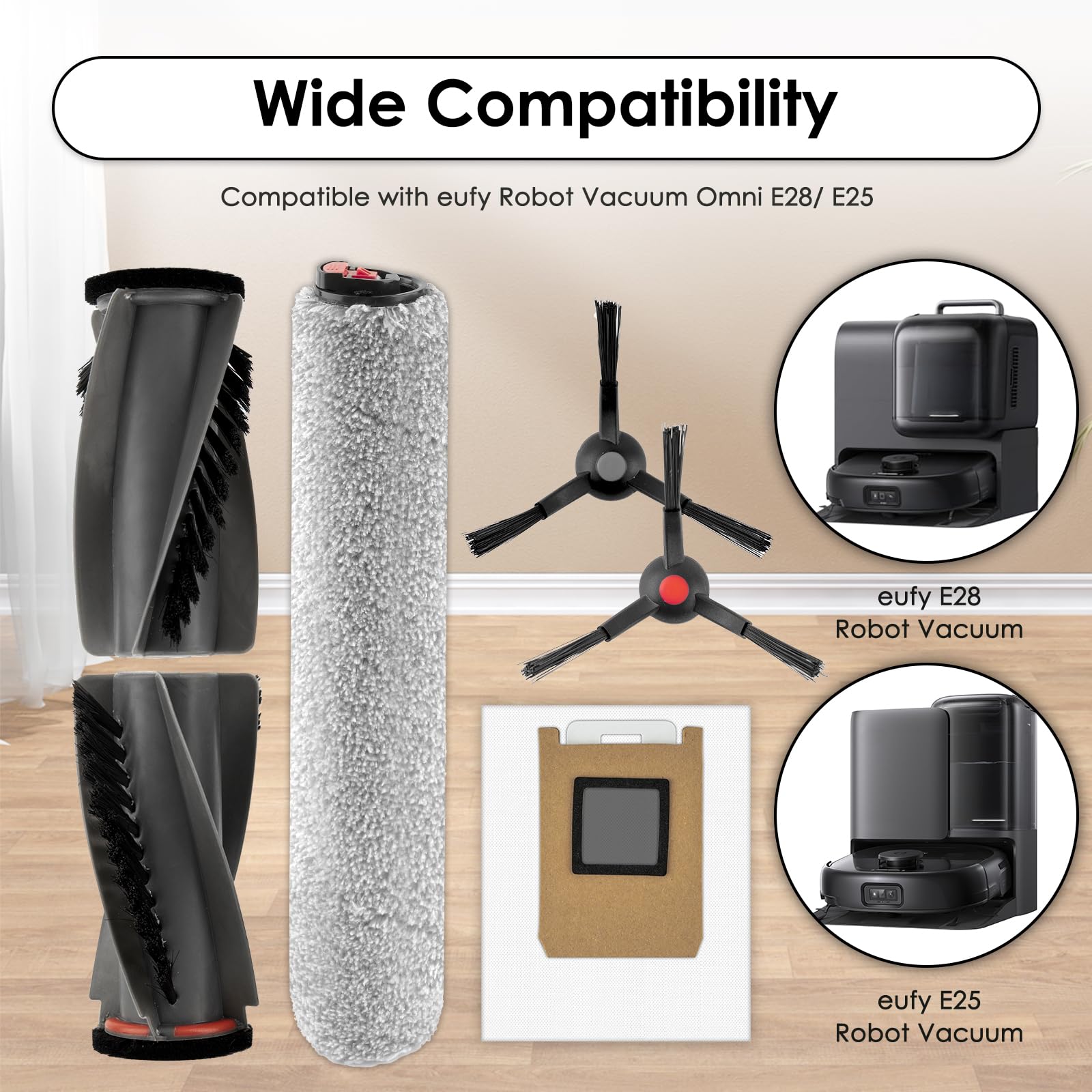 6 stuks vervangende HEPA-filters voor Eufy E25 Omni/E28