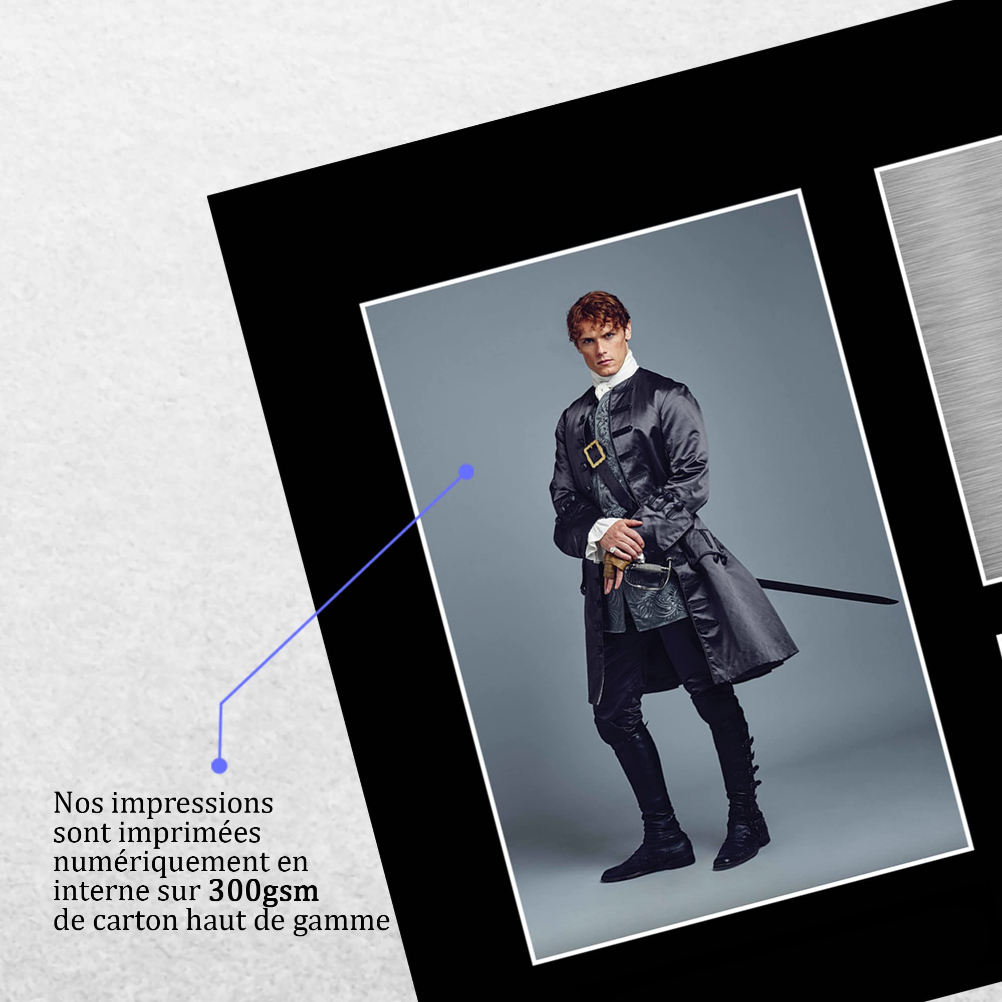 L'OUTLANDER Sam Heughan dans le rôle de Jamie autographe réimpression photo autographe signé - France