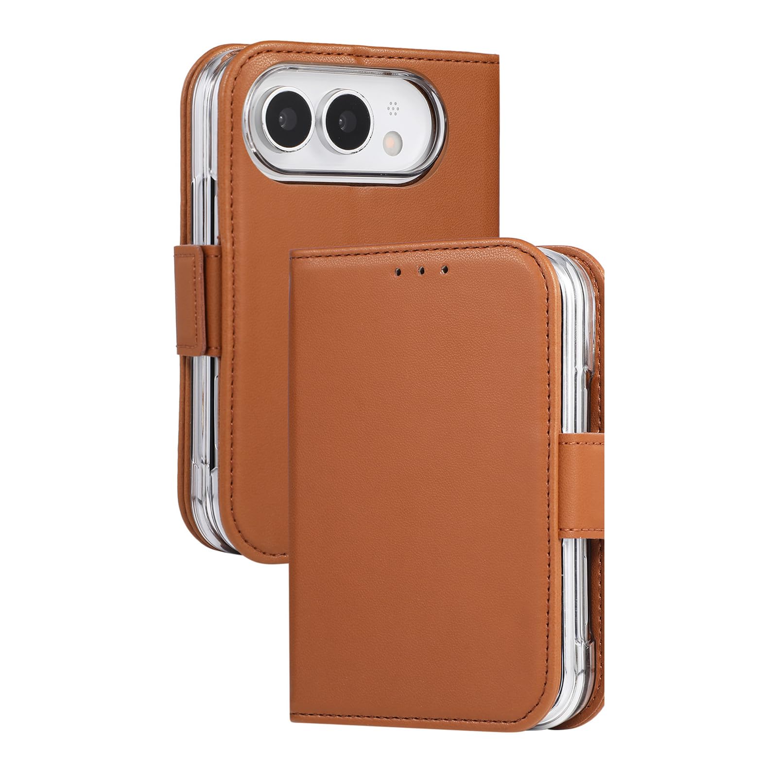 Etui z klapką dla iPhone Duo, Biznes Lichi Wzór Gniazda Kart