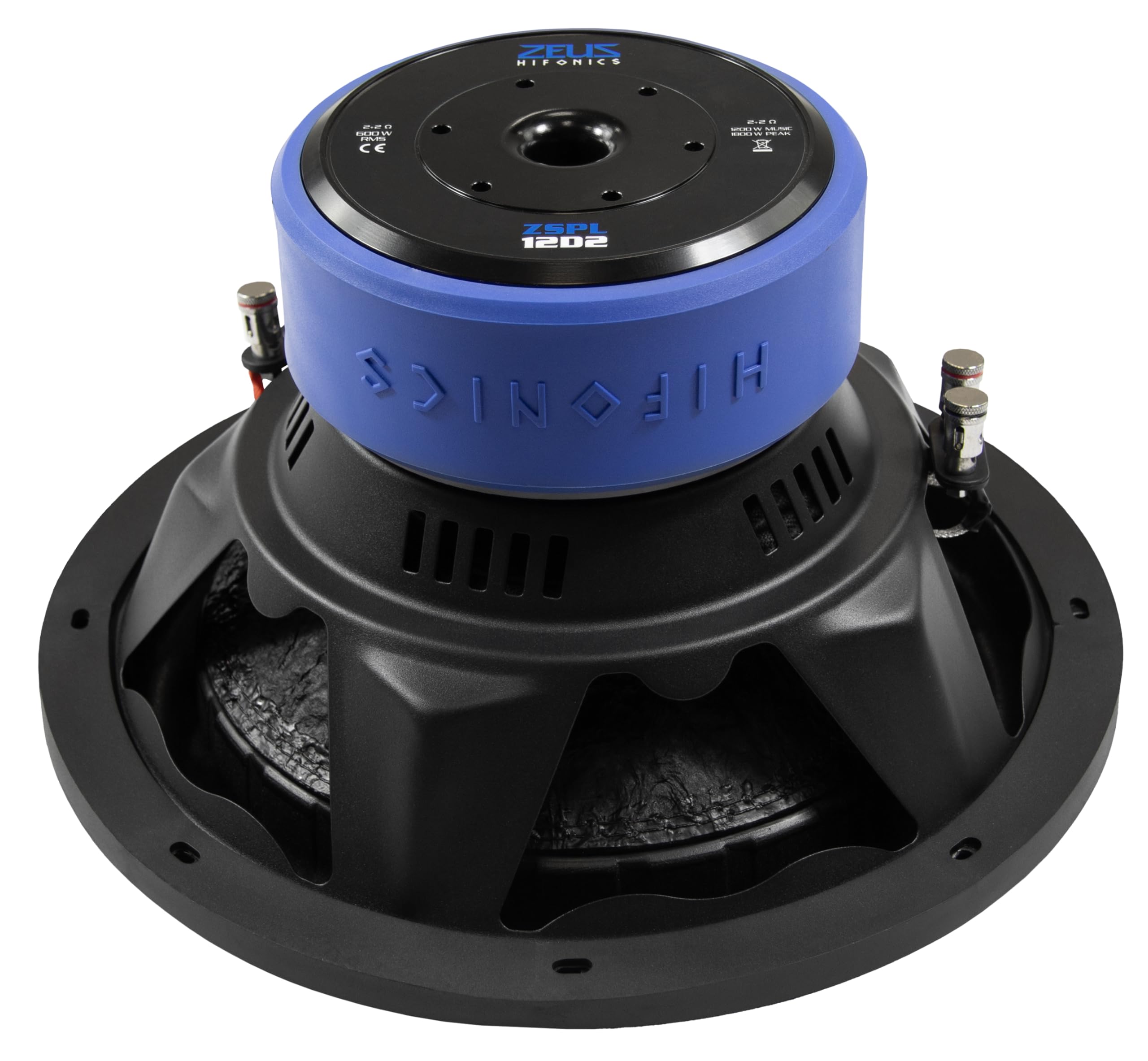 Hifonics Subwoofer SPL ZSPL12D2-30 cm (12") SPL con impedancia de 2 + 2 Ω de la serie Zeus | hasta 1.800 W pico máx.