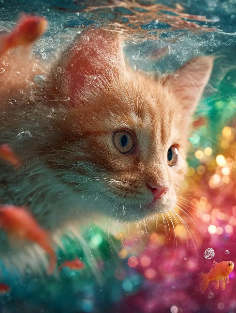 Gatto Pesce, 2000 Pezzi Puzzle Classici, per Adulti YHPGL6-601