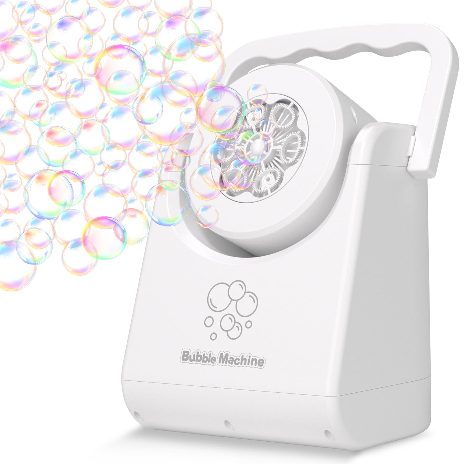 Bubble Machine for Kids Toddlers,Automatic Bubble Blower,Portable Adjustable Angle Bubble Maker,Bubbles Toy for 3 4 5 6 7 Year Old Boy Girl,Outdoor Party Birthday Easter Baskets Stuffers Gifts