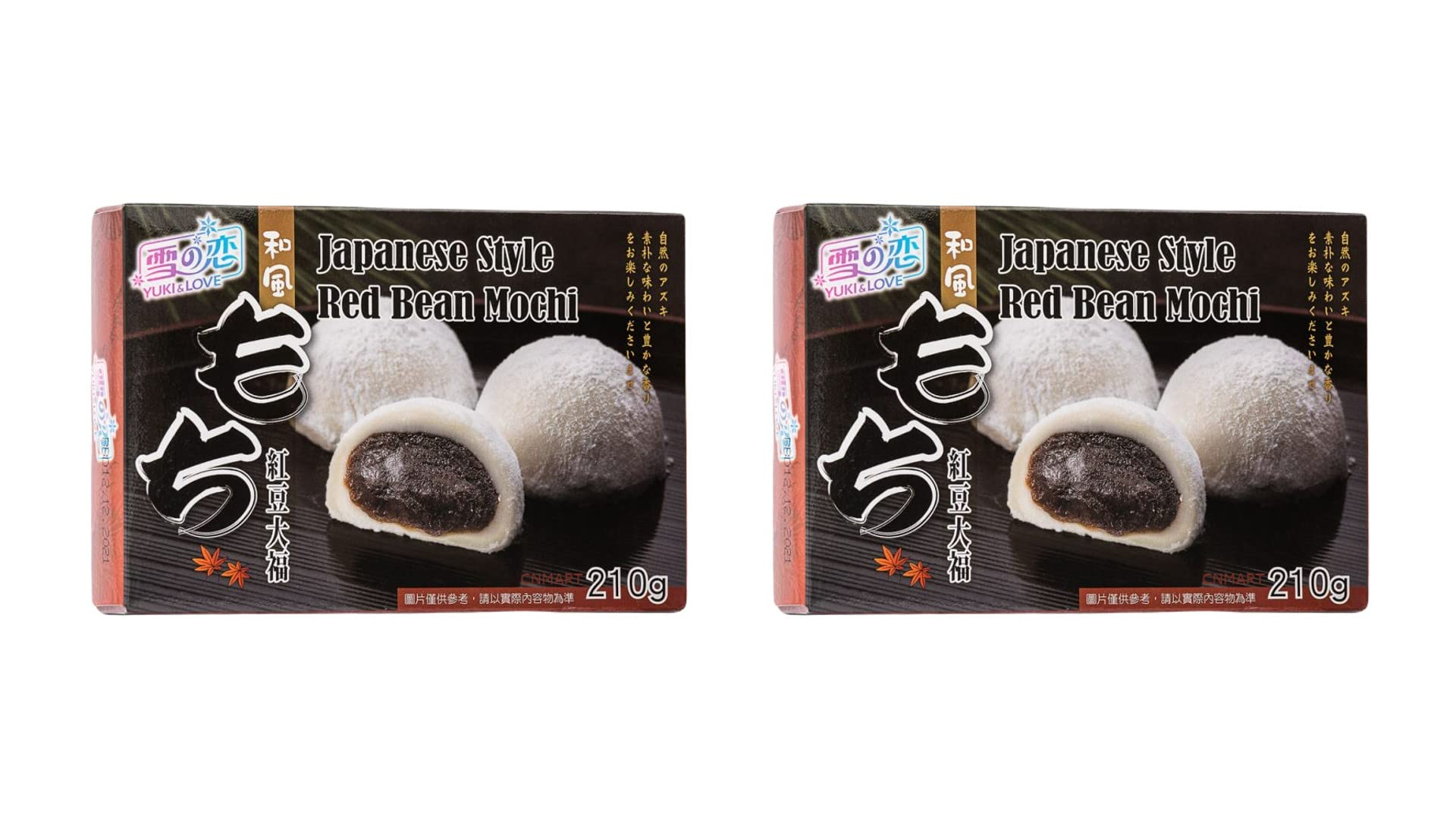 Yuki & Love Red Bean Mochi 210g Daifuku (Pack of 2) by CNMART