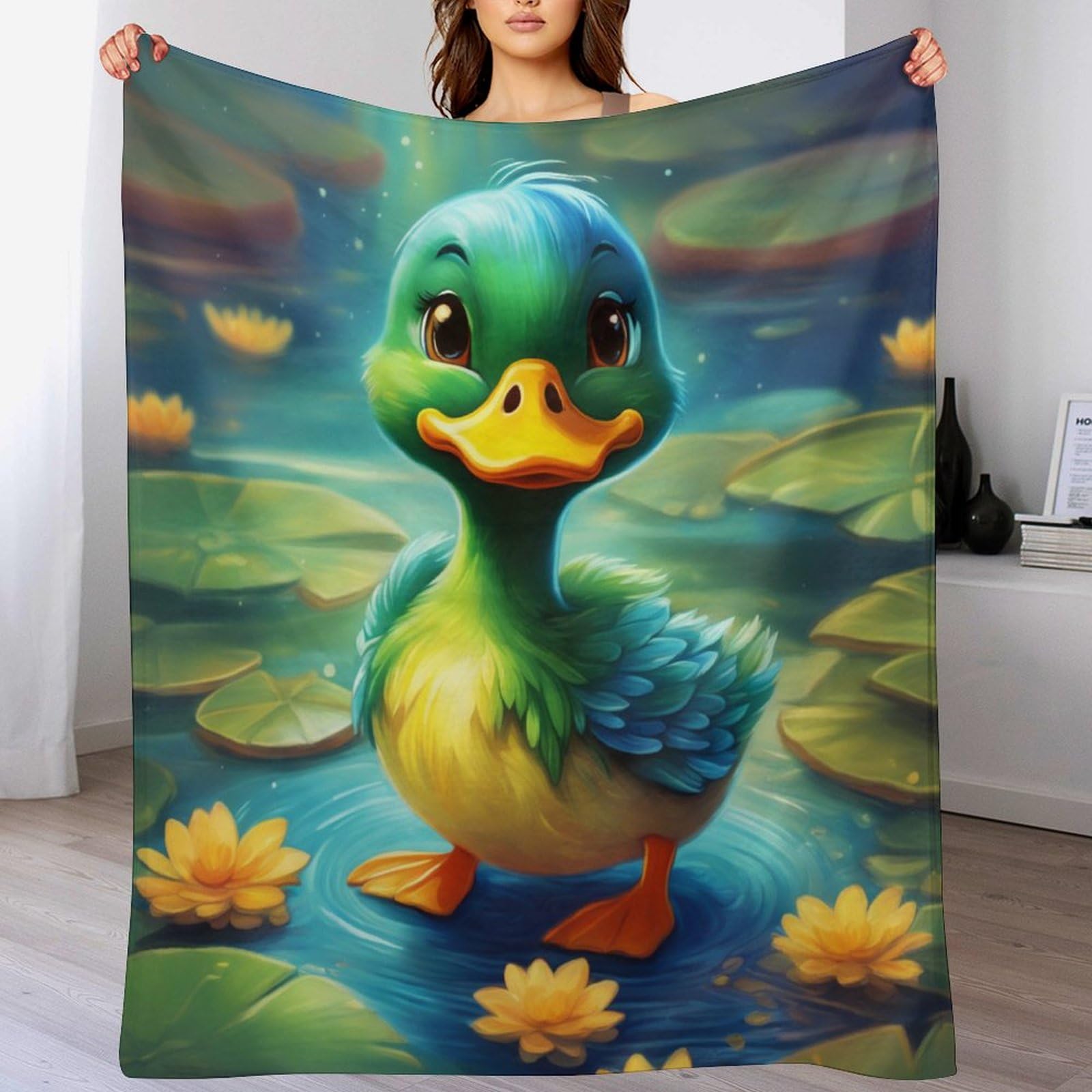 Manta de forro polar de franela de pato 150x200 cm mullida y ligera para cama