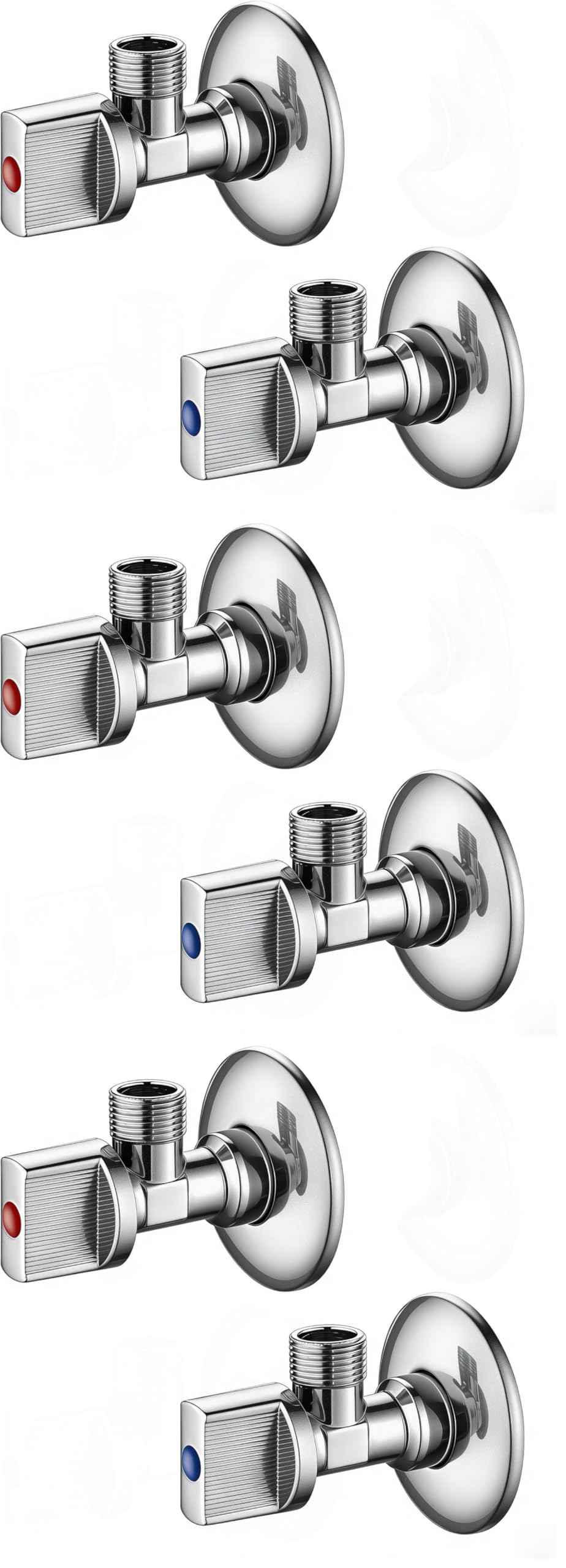 Robinet d’arrêt équerre 1/2" 3/8" vanne d’angle laiton pour raccordement WC lavabo