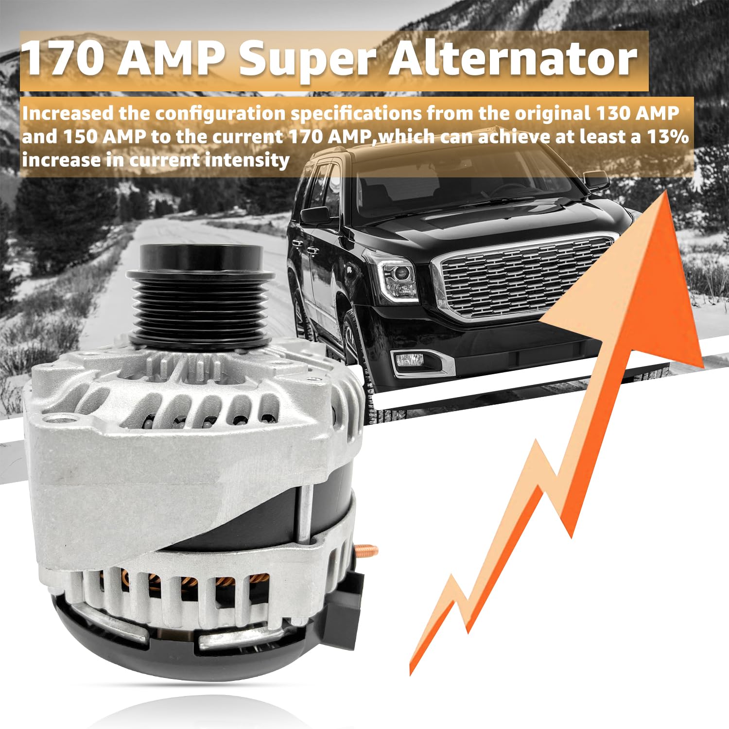 Teilelager High Output Alternator UPGRADE 170 AMP compatible with 2014