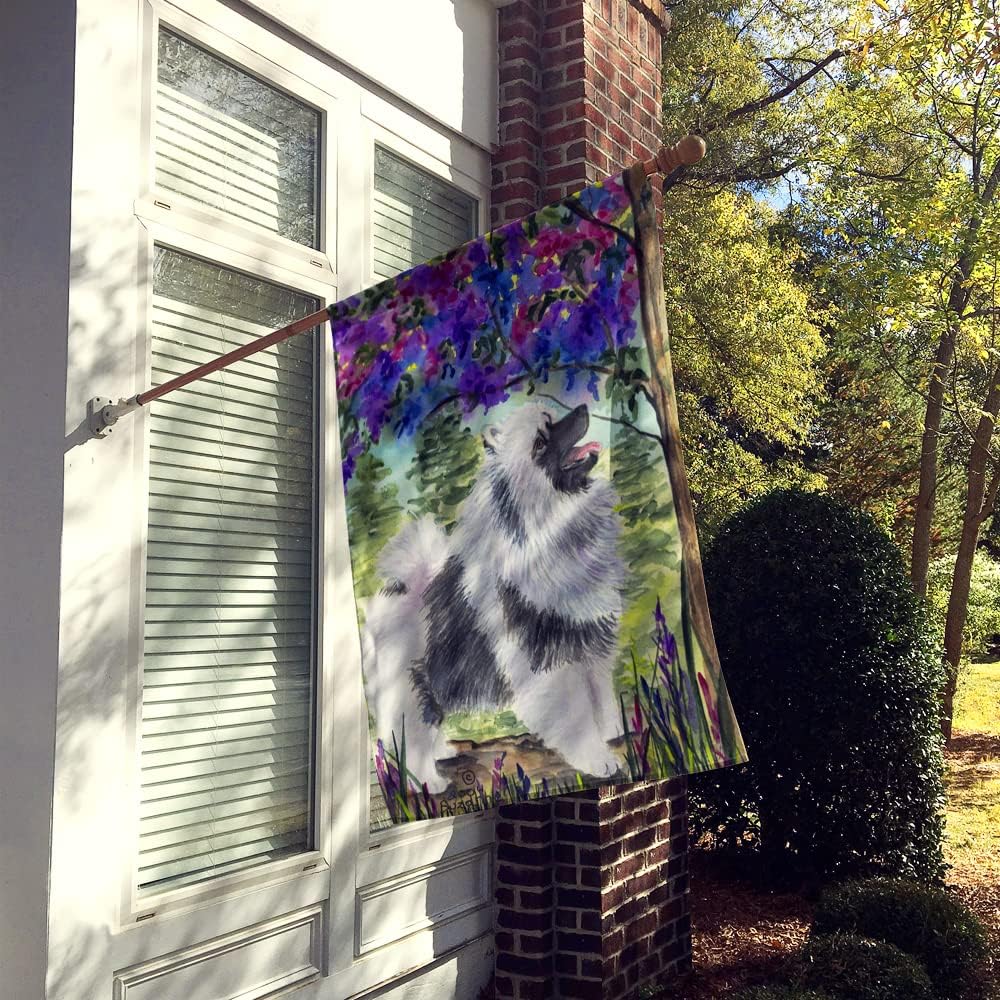 Caroline's Treasures SS8063CHF Keeshond Flag Canvas, Large, Multicolor