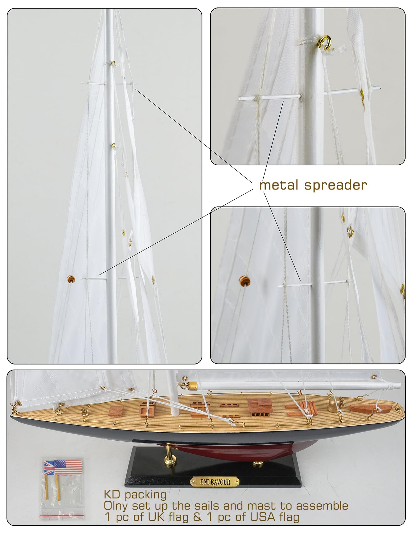 Amazon.co.jp: SAILINGSTORY 木製ヨット 模型 船 ヨット 装飾 ヨット