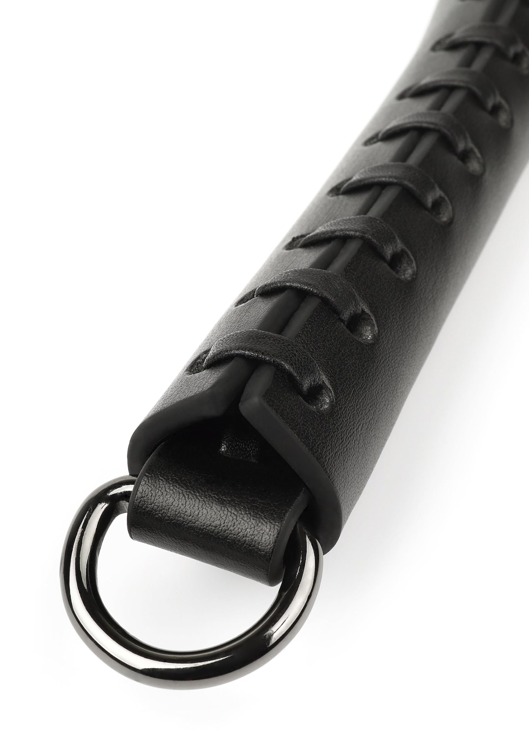 Hidden Desire Genuine Leather Slapper II Peitsche - 100% Echtleder, 34 cm, Schwarz