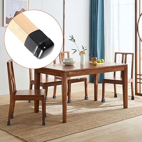 Miniatura 6 de 24 deslizadores de sillas pequeñas para suelos alfombrados, almohadillas cuadradas para muebles, protectores de patas de silla para alfombras,