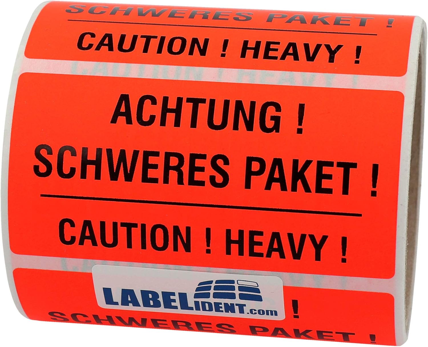 Warnetiketten 'Palette Nicht Stapeln!' - 1000 Stück Rolle Orange/Schwarz