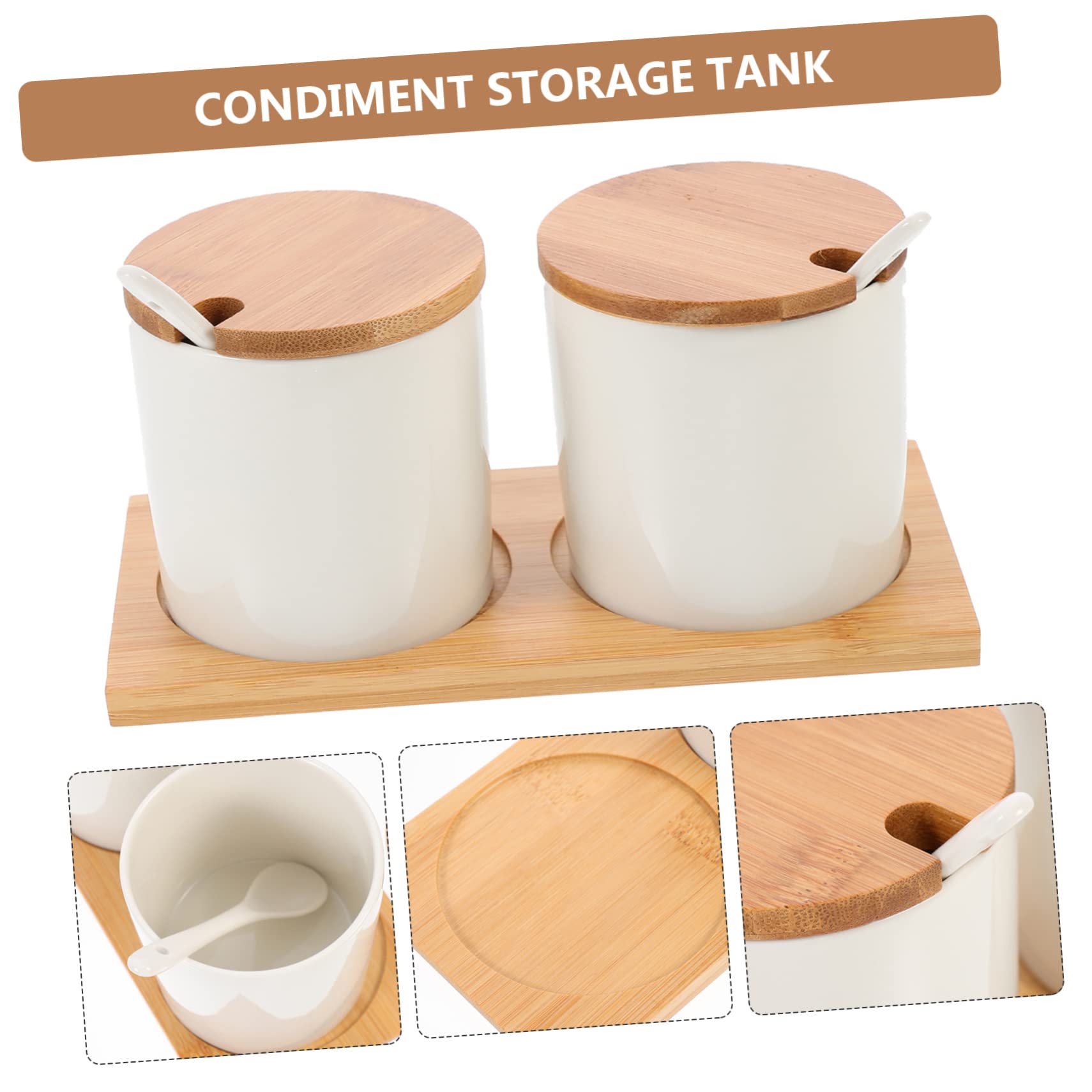 Alipis Barattolo per Spezie Contenitore per Spezie in Ceramica Bianco Facile da Pulire e Usare da Cucina Set per Cucina e Ristorante