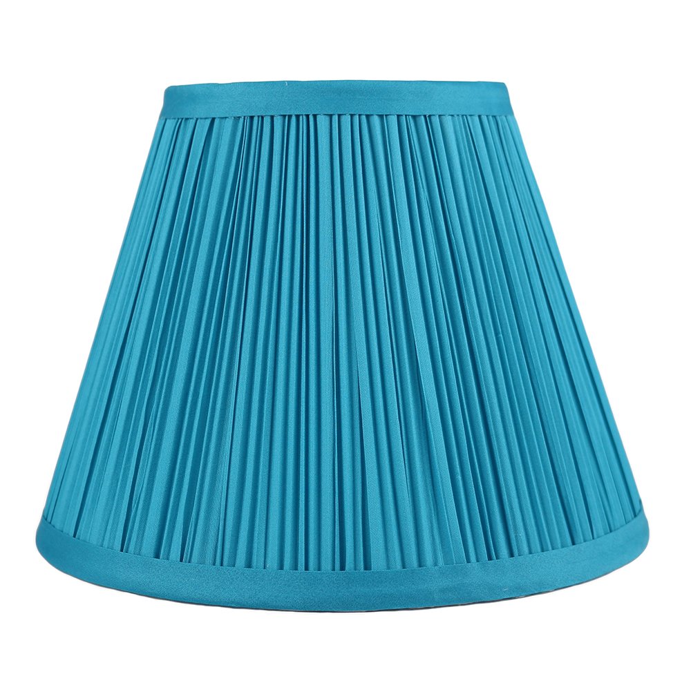 Urbanest Mushroom Pleated Softback Lamp Shade, Faux Silk, 5-inch by 9-inch by 7-inch, Teal, Spider-Fitter