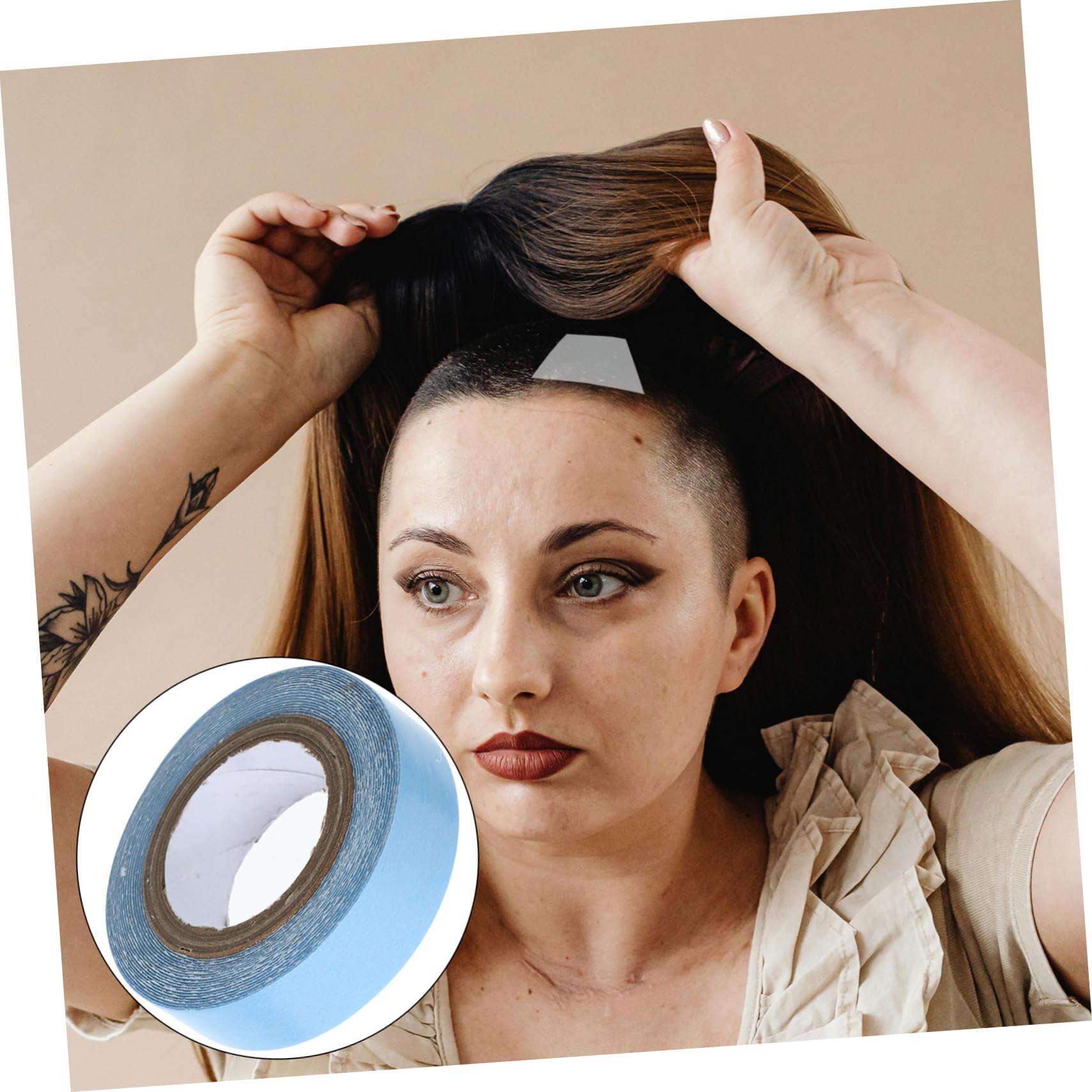 NULYLU 3 Rolls Lace Wig Tape Adhesive Double Sided Tape for Wig Extensions True Scalp