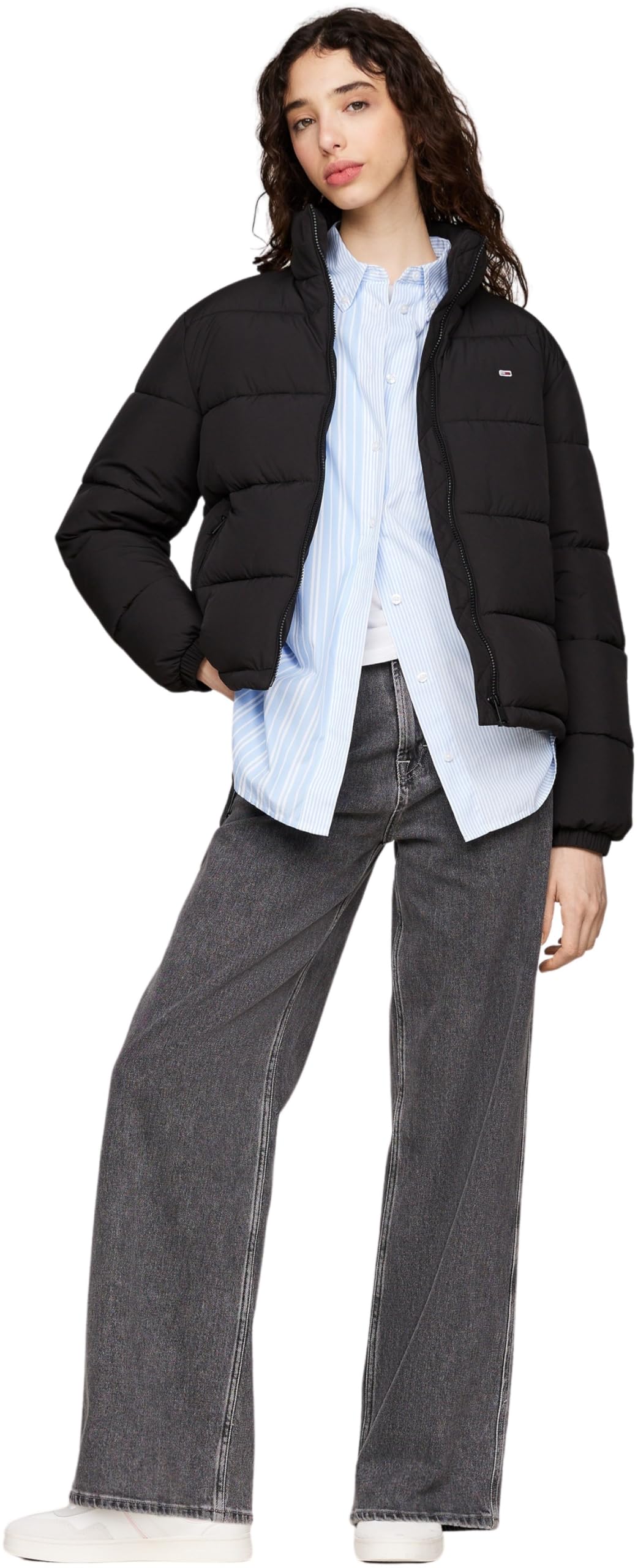 Tommy Jeans Donna Giacca Imbottita Essential Puffer con Colletto