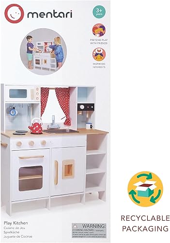Miniatura 8 de Mentari Juguetes  Cocina de juego  Cocina de madera totalmente equipada con accesorios para cocinar  Desarrolla habilidades sociales, creativas e
