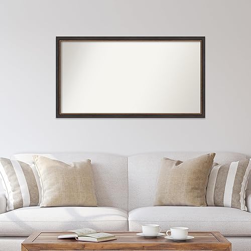 Miniatura 4 de Amanti Art Black Bathroom Mirror for Over Sink, 27x49 Custom Made Ashton Black Rectangle Vanity Mirror, Oversize Traditional Wood Frame, Hangs