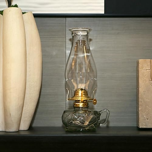 Miniatura 6 de Lámpara de aceite grande de 3.75 x 8.2 pulgadas de vidrio transparente de repuesto para chimenea (calibre de chimenea de 3 pulgadas, base de 8 28