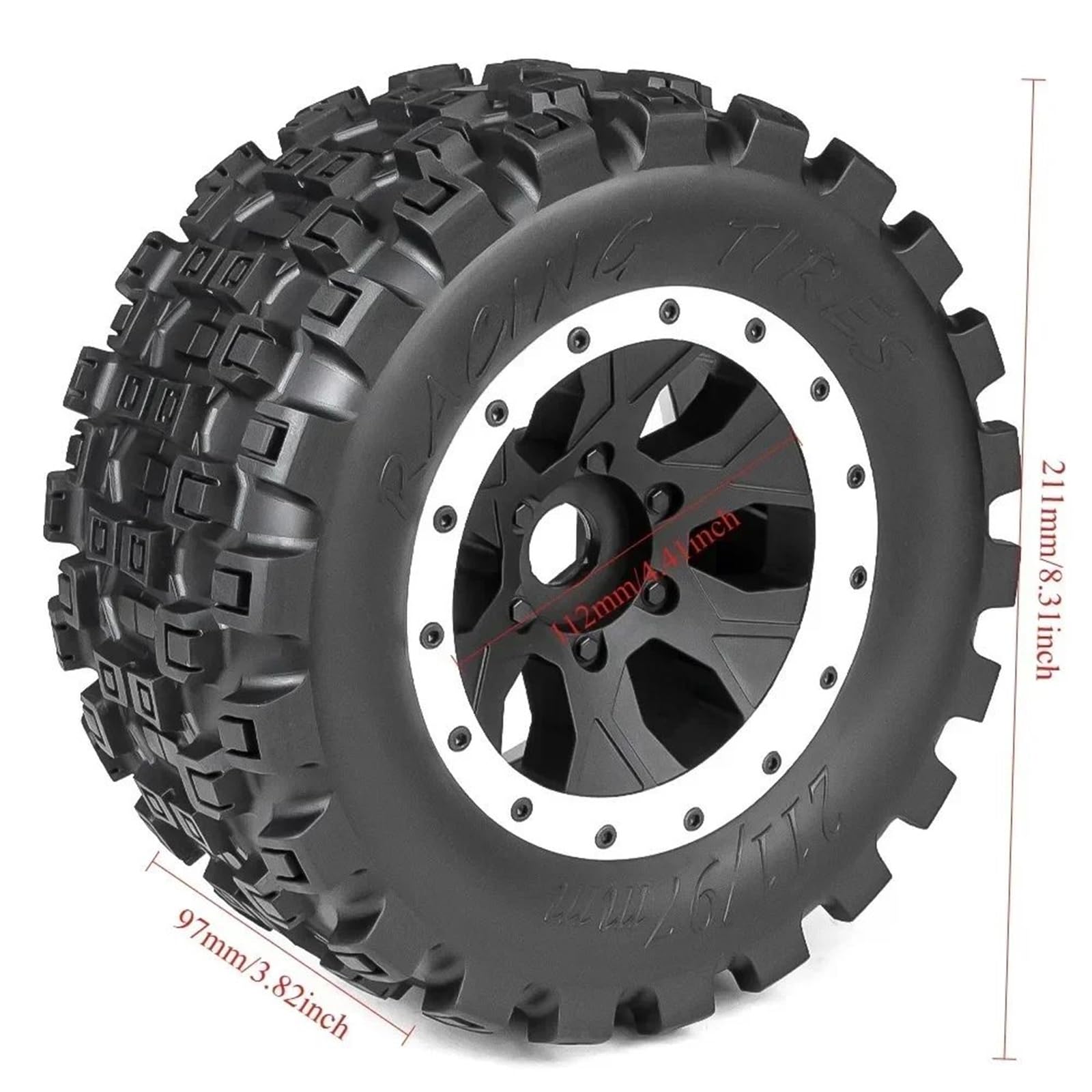 Per Arrma Kartun 8S Per Outcast Trxs Per X-Maxx 1/5 Rc Auto Parti Di Aggiornamento 2 Pz 211mm Per Buggy Pneumatico Decorativo Ricambi Modellini RC