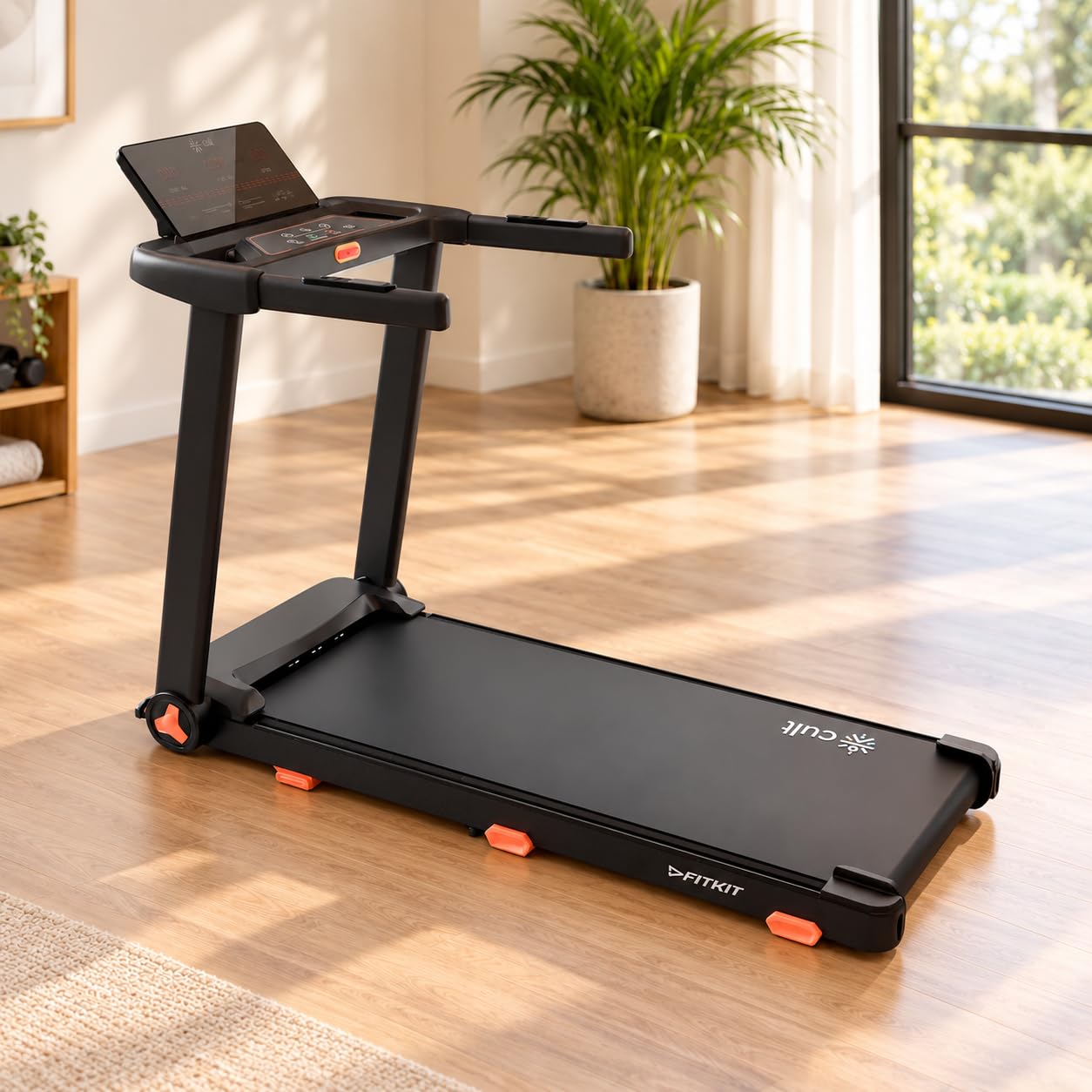 Fitkit Treadmill - 4.5HP Motor, Incline, Tablet Holder -10