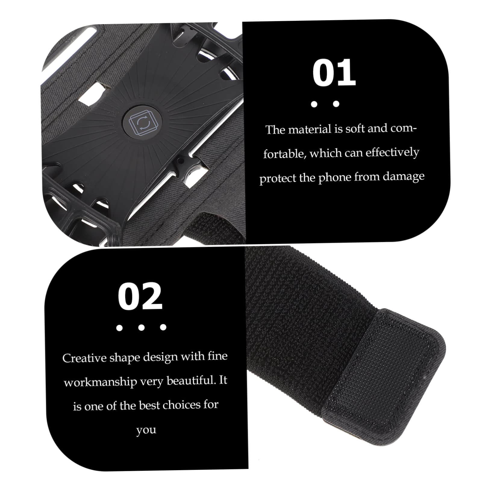 Housoutil 3 Pezzi Semplice Telefono Braccio Polso Borsa Supporto Telefono Per Corsa Traspirante Materiale 180 Gradi Girevole Fascia Da Braccio Telefono