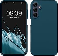 Vista 223 de kwmobile Funda compatible con Samsung Galaxy A52 / A52 5G / A52s 5G - Funda de Teléfono de Silicona TPU con Acabado Suave - Arrecife Azul