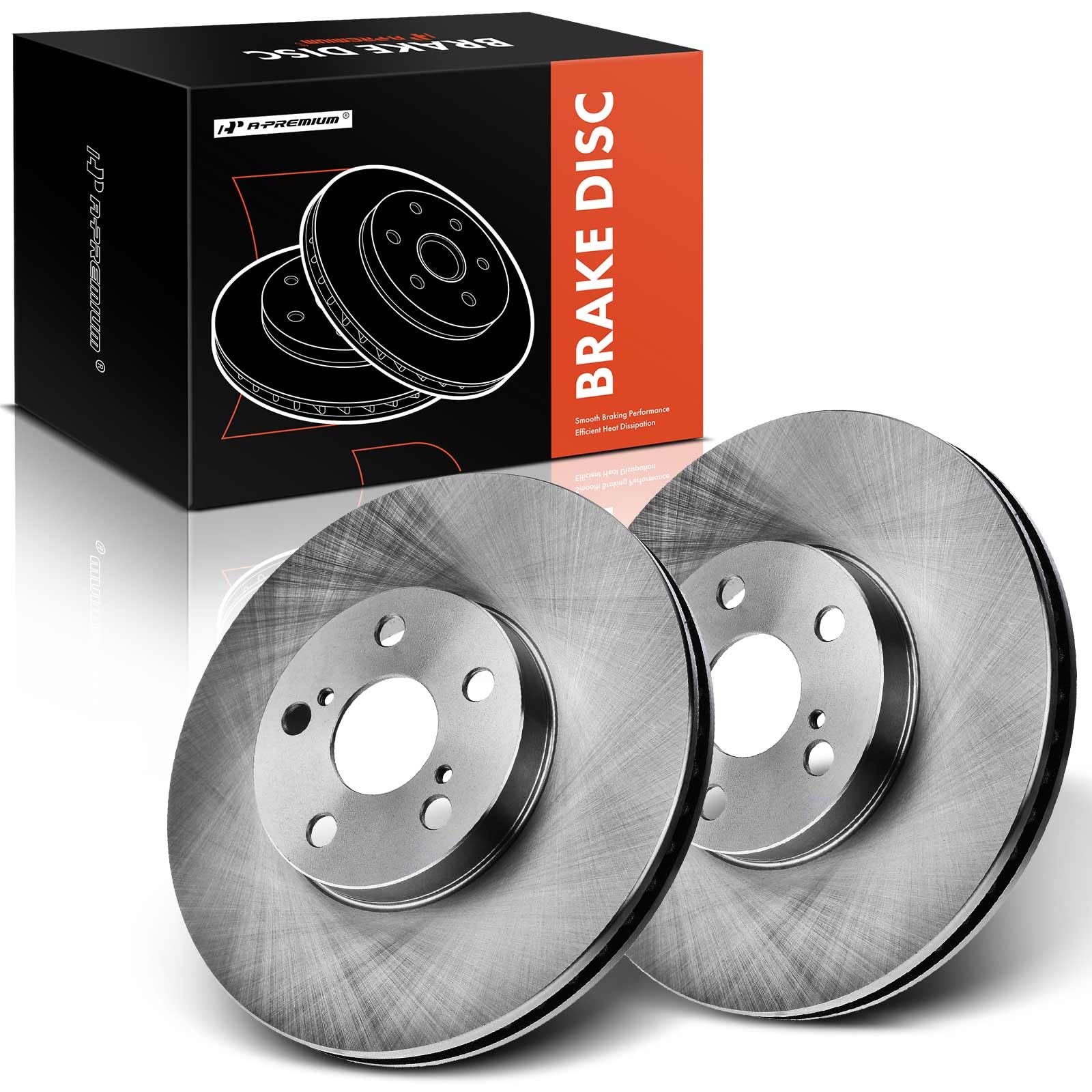 A-Premium 10.83 inch (275mm) Front Vented Disc Brake Rotors Compatible with Select Toyota, Pontiac and Scion Models - Corolla/Matrix 2003-2008, Celica 2000-2005, Vibe 2003-2008, tC 2005-2010, 2-PC