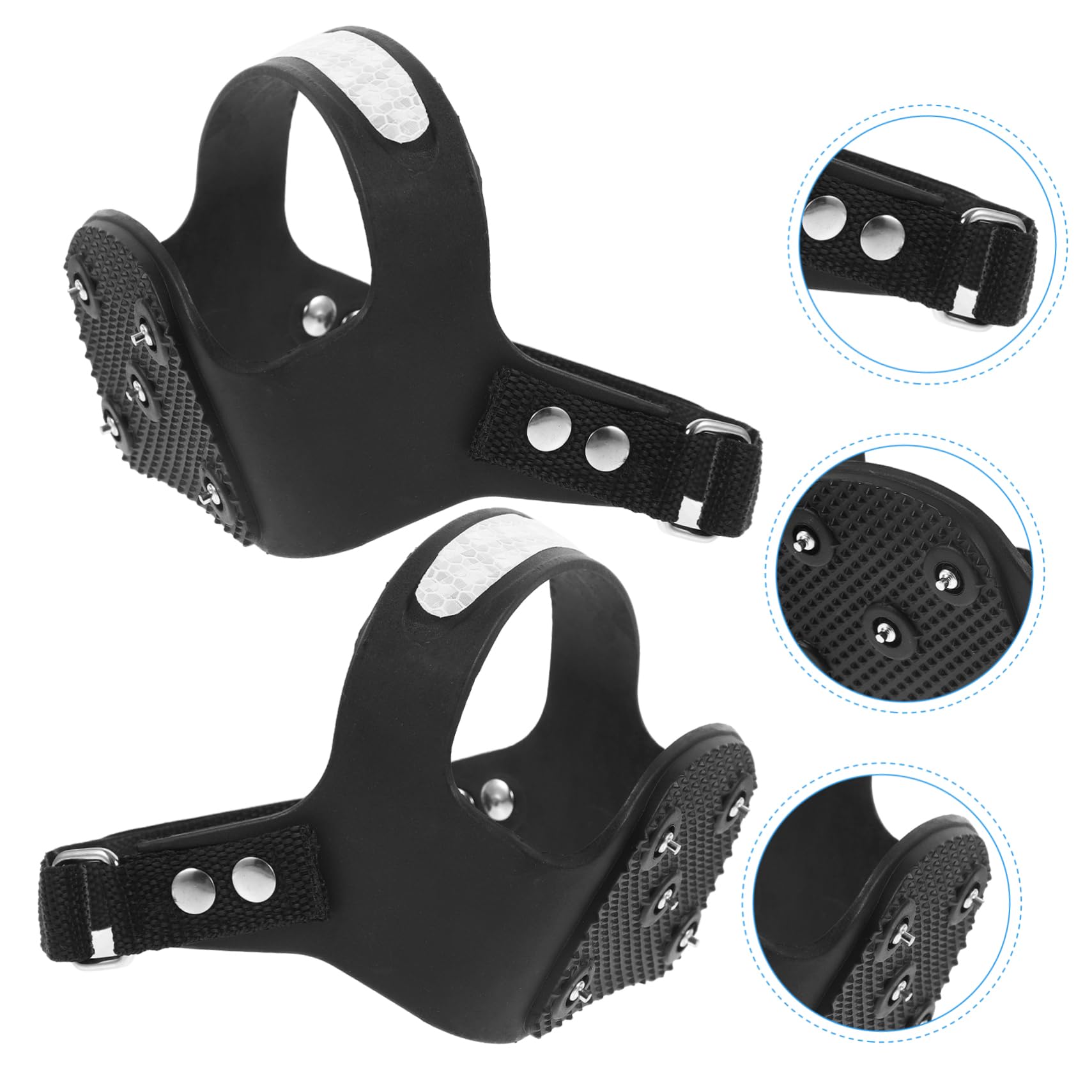 SHERCHPRY 1paia Cramponi Silicone Antiscivolo Punte Per Scarpe Per Escursioni e Arrampicata Su Riflettente Per Maggiore