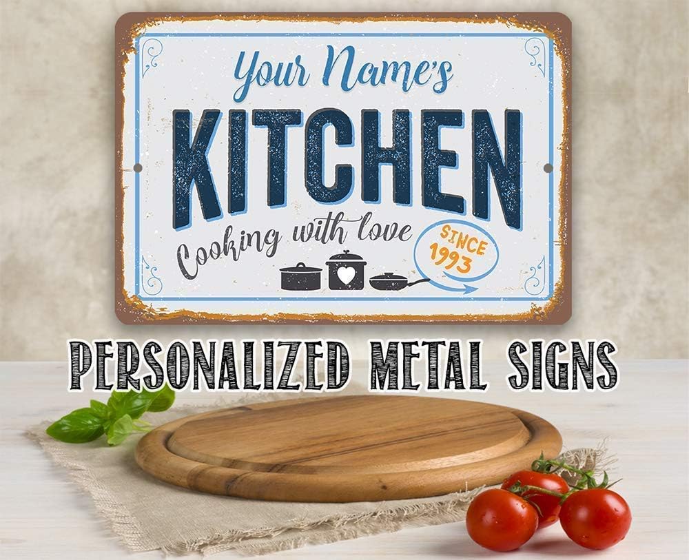 Kitchen Decor and Accessories - Personalized - Kitchen - Metal Sign - Indoor/Outdoor - Vintage Rustic Kitchen Decor, Perfect Kitchen Signs Wall Decor Farmhouse, Kitchen Wall Art Decorations
