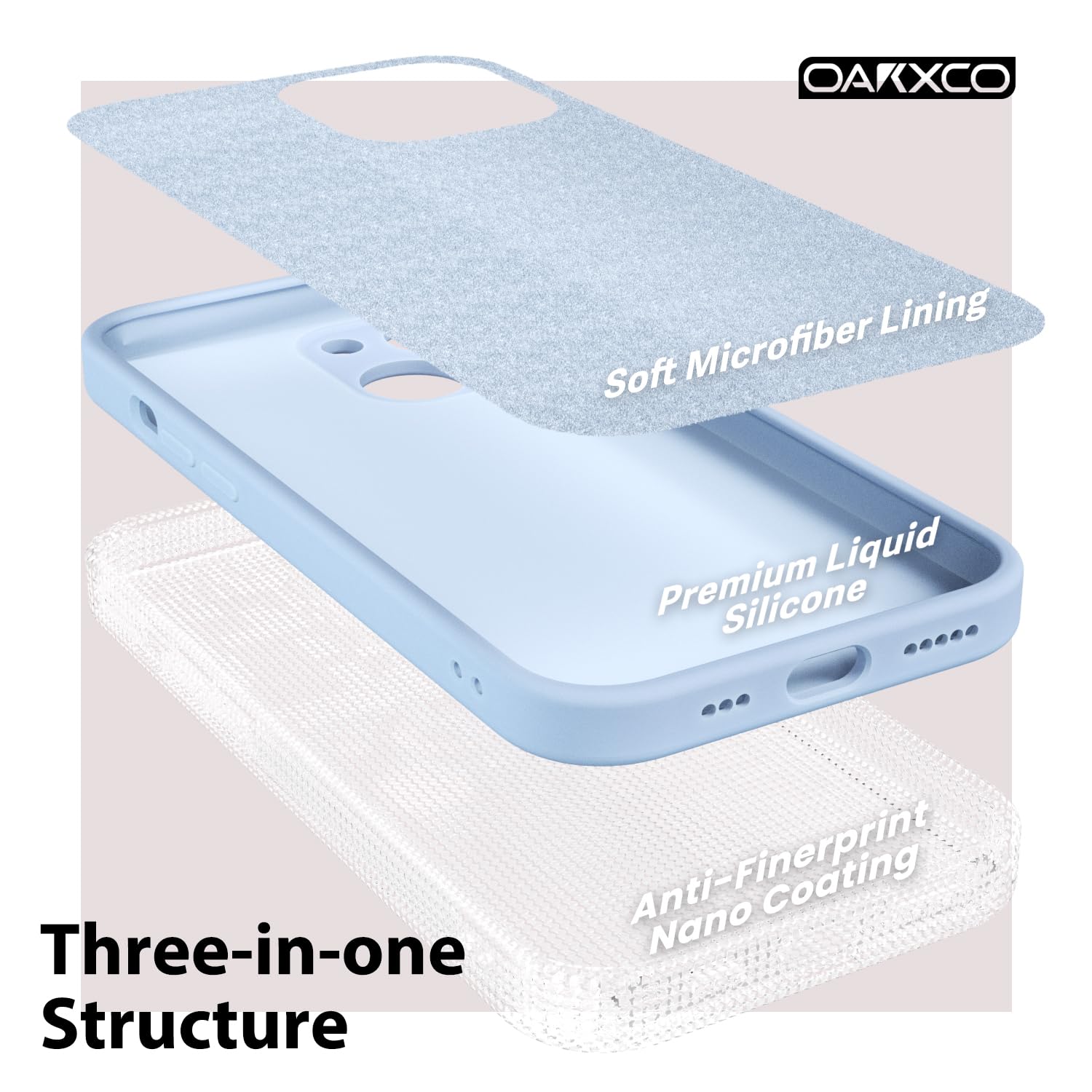 oakxco for iPhone 16 Pro Max Case Liquid Silicone, Soft Rubber Gel Elegant Aesthetic Basic Simple Cover, Cute Thin Slim TPU Matte Solid Color Plain Smooth Case for Women Girl, Light Pink — view 172