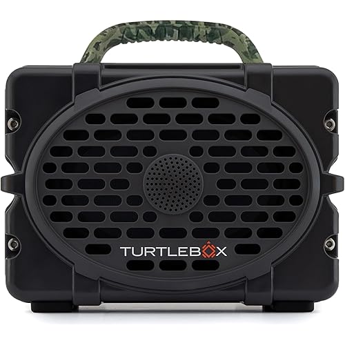 Turtlebox Original Gen 3: Portable Outdoor Bluetooth Speaker – Ultra-Loud (120dB), Waterproof (IP67), Rugged, Impact-Resistant, 3-Day Battery | Party Mode: Unlimited Pairing Stereo, Gray/Camo