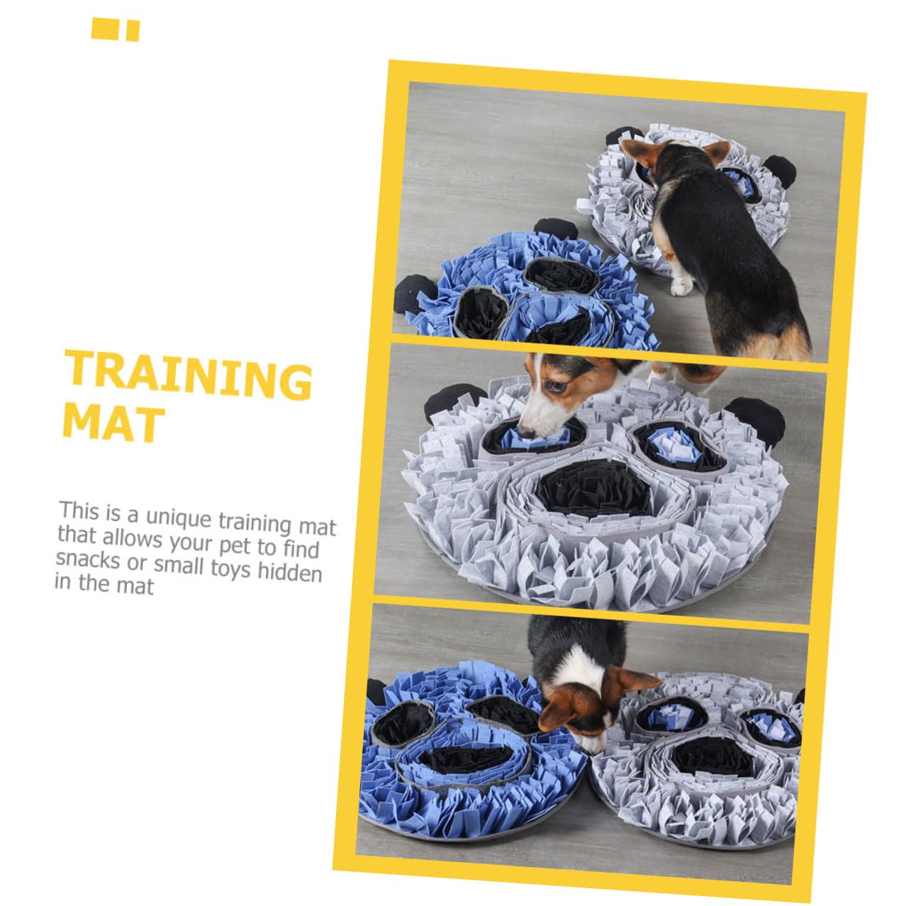 SHINEOFI Panda Schnüffelmatte Für Hunde 50x50cm Aus Langlebigem Material Mit Rutschfestem Boden Interaktives Futtermatte Training Zur Fettleibigkeitsvorbeugung Im Haustierbedarf
