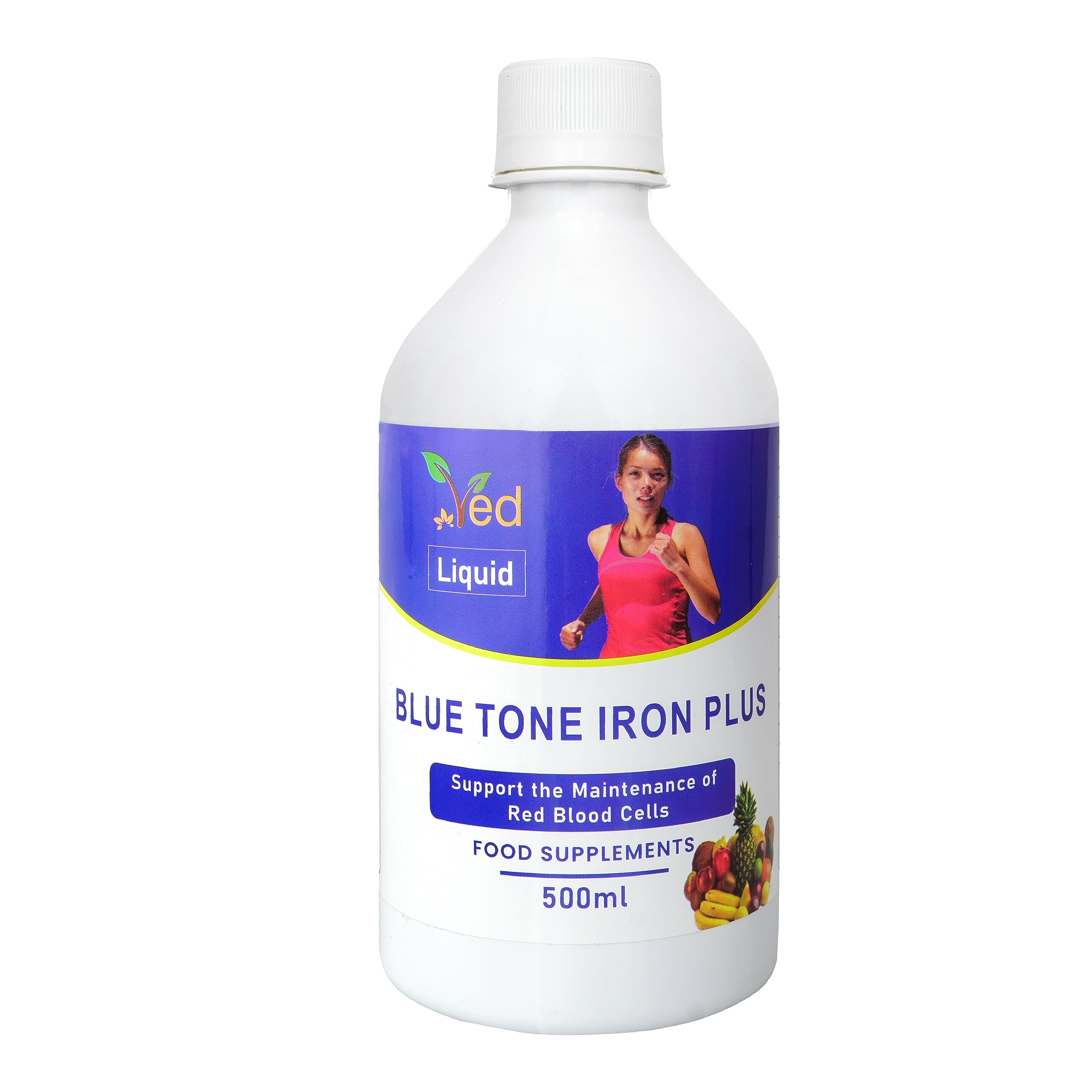 Natural Liquid Iron Supplement, Mix Fruit Flavour with Vitamin C, High Absorption, Enhances Energy and Boost Immunity, Men Women, Gentle On The Stomach, 25 Day Supply.