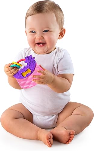 Miniatura 4 de Bright Starts Everything Nice - Juego de regalo de 9 piezas, sonajeros y mordedores sin BPA, juguetes para bebés morados y rosados, a partir de 3