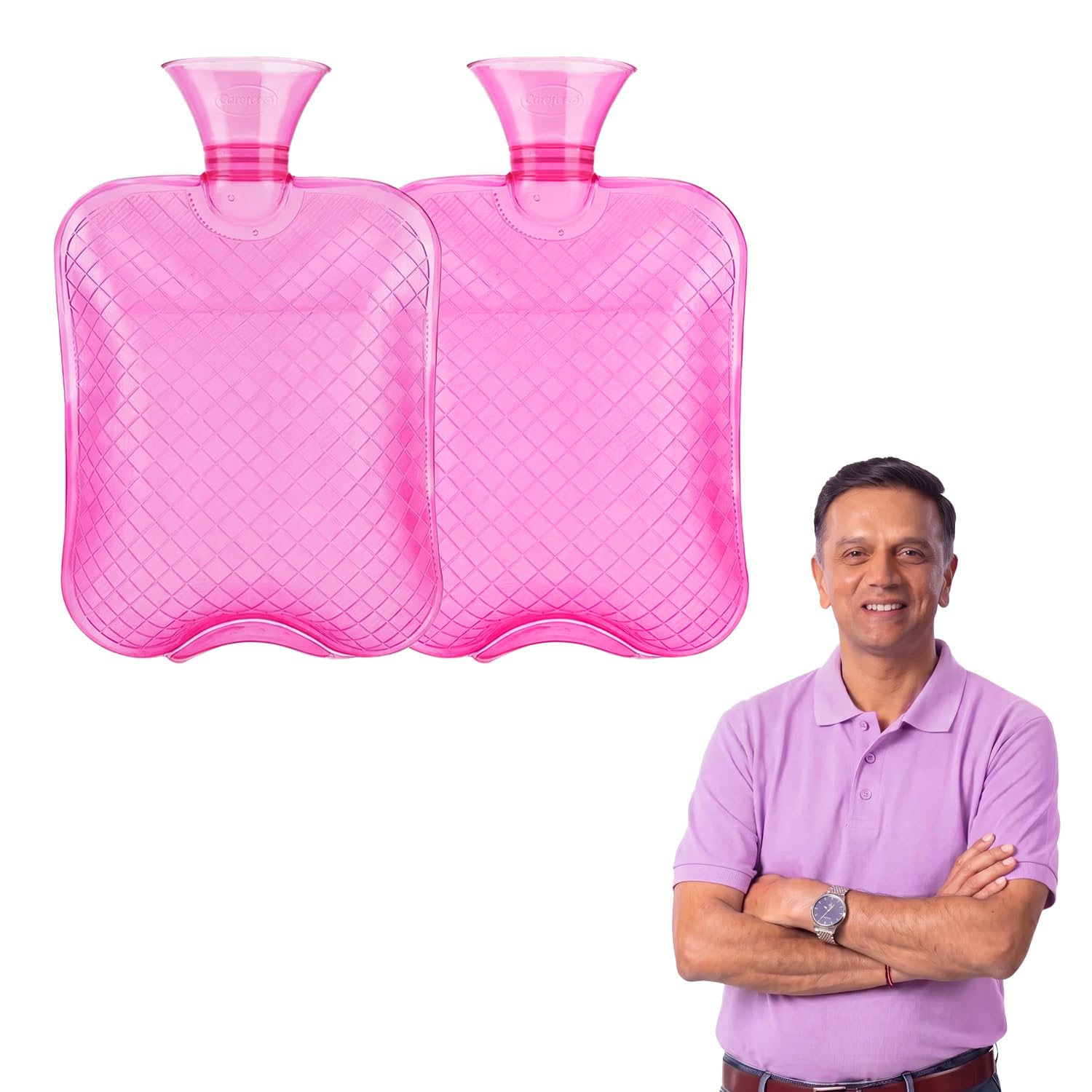 Careforce Hot Water Bag for Pain Relief Heating Pad for Periods Cramps, Muscle Aches Heat Warmer Pack for Back, Neck, Shoulder and Body Relief -Pink Pack of 2-image-29