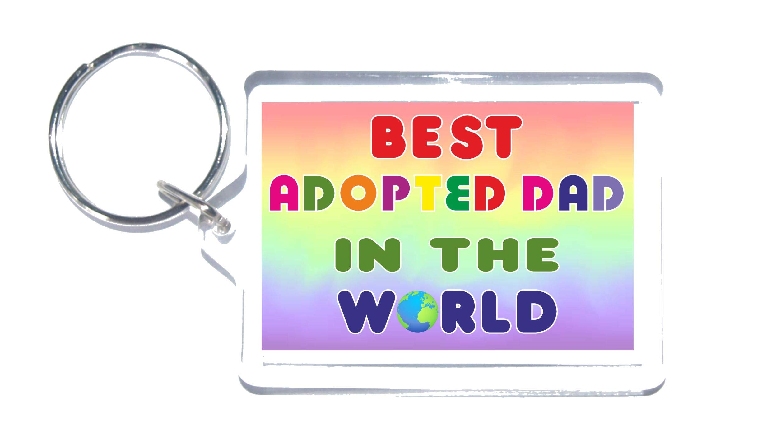 Gift For Adopted Dad – Best In The World – Novelty Keyring Present