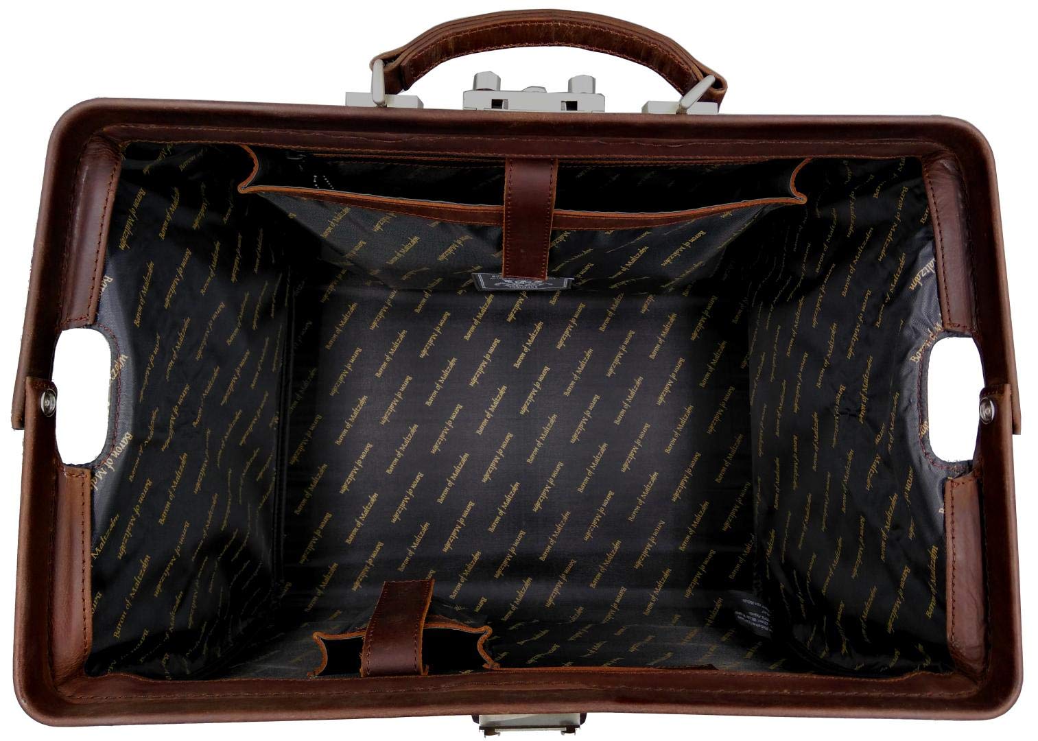 BARON of MALTZAHN Arzttasche Doktortasche KNEIPP aus braunem Leder + Lederpflege