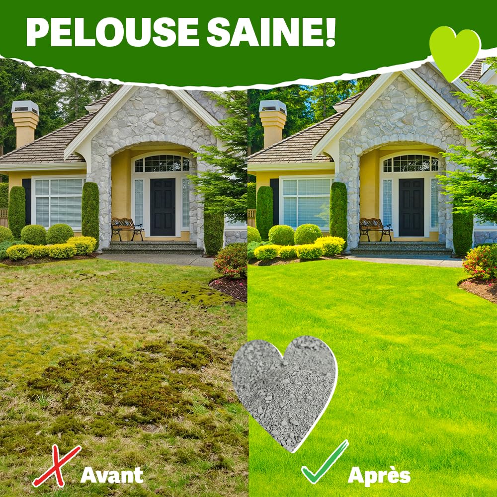 RasenHerz, Sable pour gazon 25 kg pour 100 m² Pour un gazon dense et vert Entretien du gazon, Amendement du sol, Nutriments, Diabas petigi