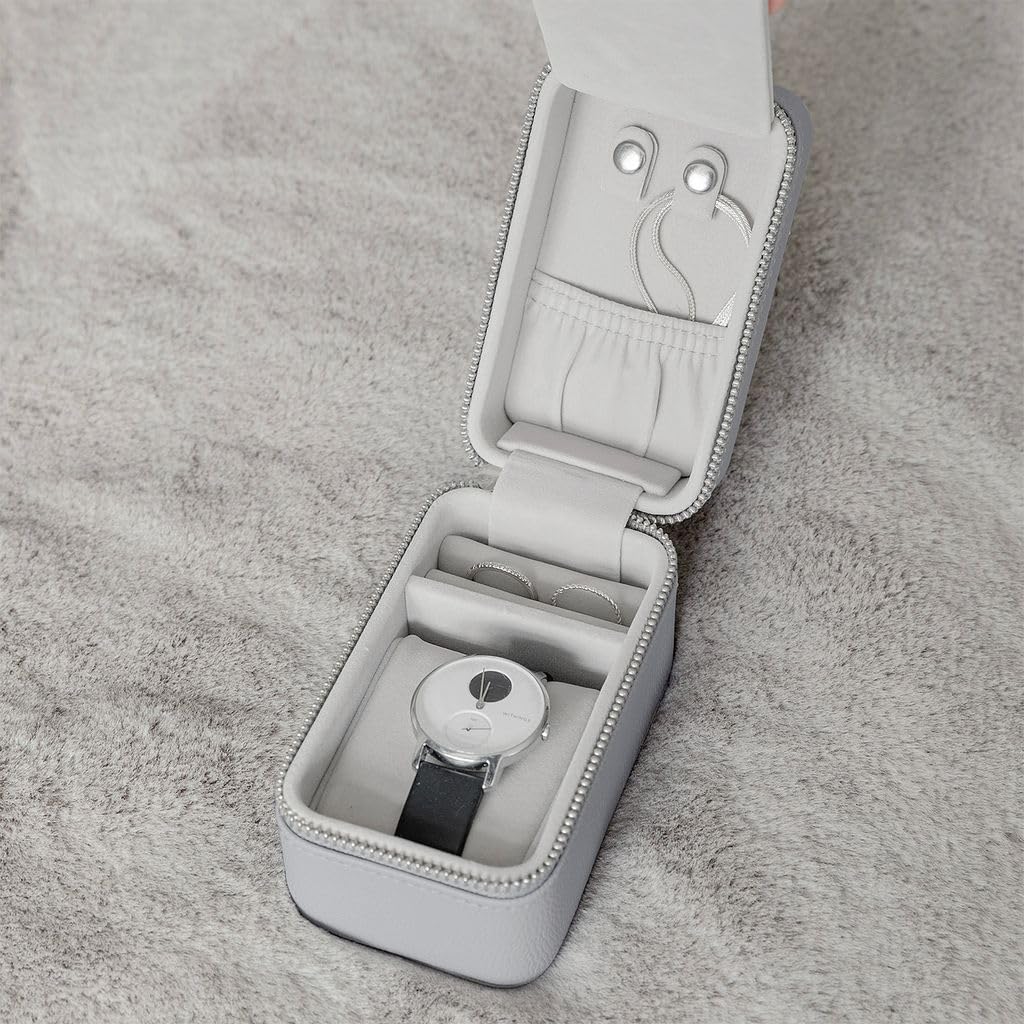 Stackers Pebble Grey Travel Jewelry & Watch Box