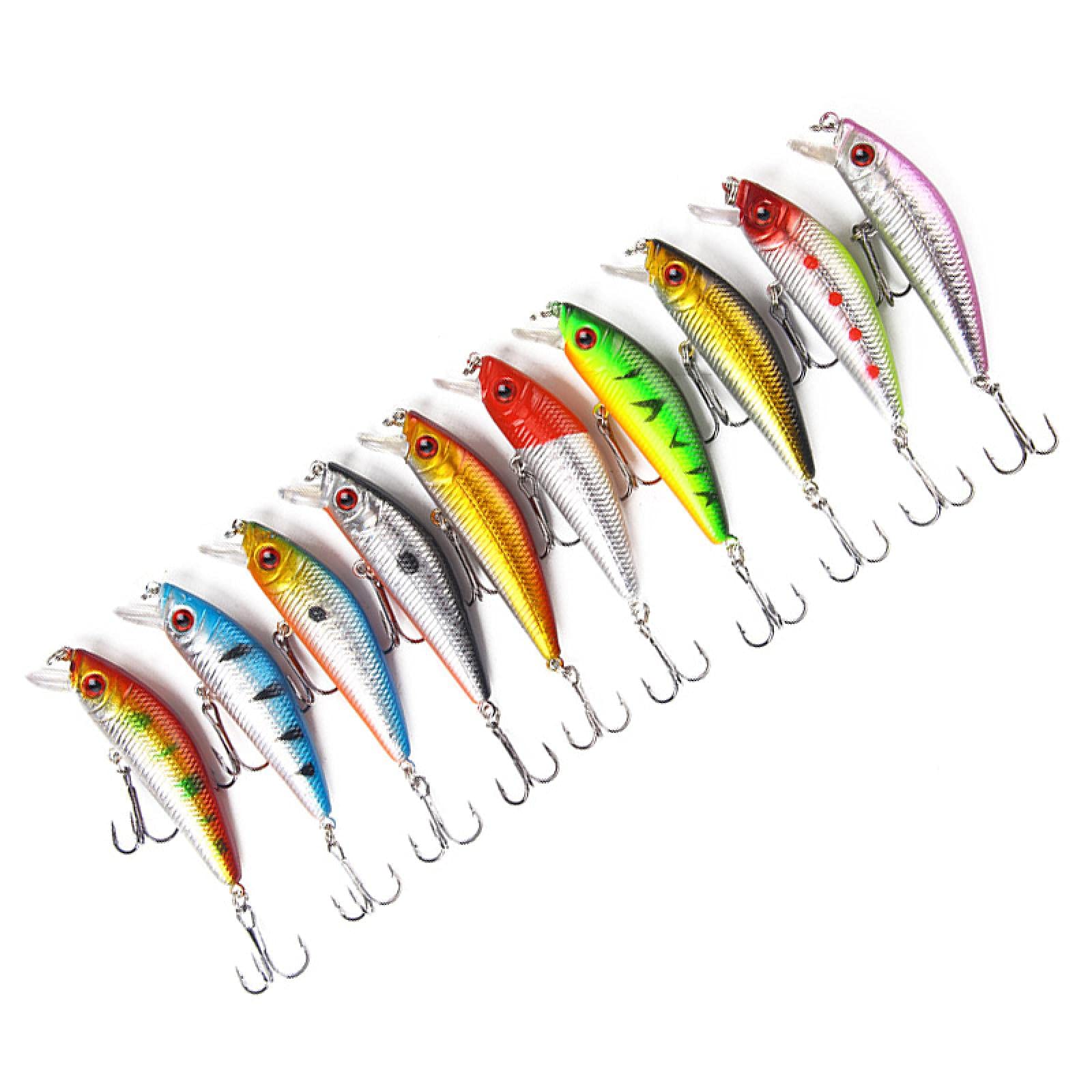 LUOLINGONGJUE® Plastic Minnow Bait with Carbon Steel Three Anchor Hook and Fake Fish Simulation for Fishing Use | Style 5 3