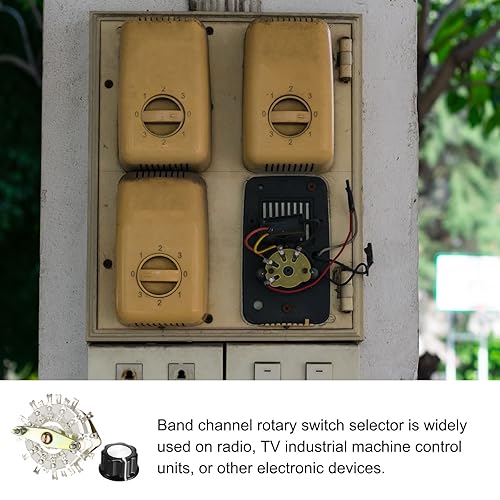 Miniatura 3 de Rebower Interruptor giratorio de banda 4P5T 4 polos 5 posiciones, 2 cubiertas seleccionables para radio, TV, unidad de control de máquina industrial