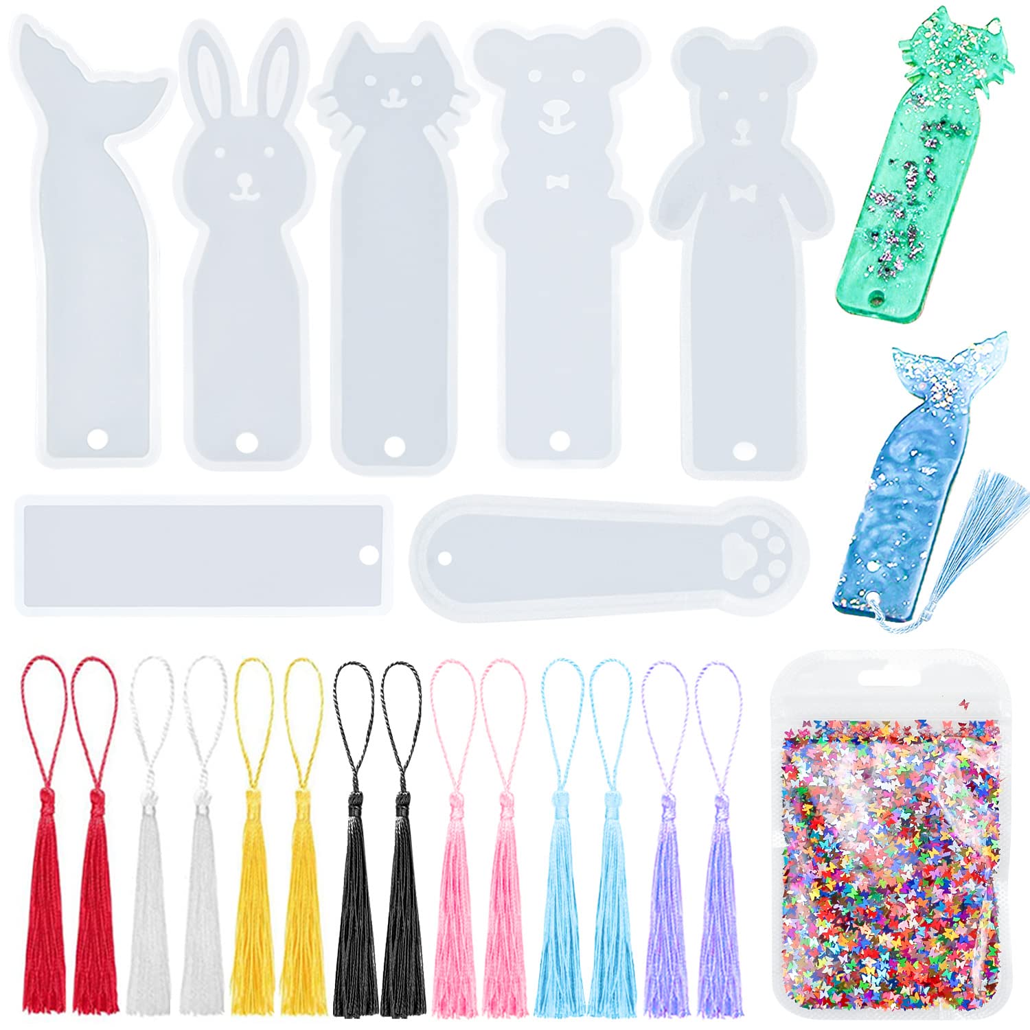 3pcs DIY Marque-Pages Moule En Silicone, Réutilisable Moule