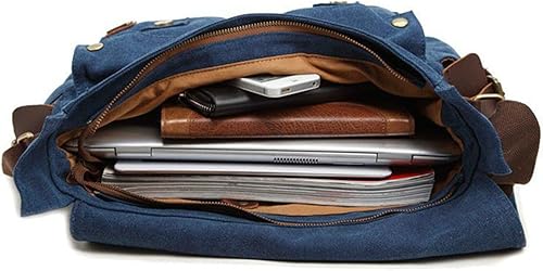 Miniatura 2 de Sechunk Vintage Militar - Bolso bandolera para portátil (piel, tamaño mediano)