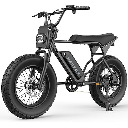 MACFOX X7 Electric Bike for Adults, 750W EBike with Hydraulic Brakes, 48V 13Ah Removable Battery 30 Mile Range, Upgraded 20x5.0 Rear Fat Tire for School/City/Town Commuting (UL2849 & Class-2)
