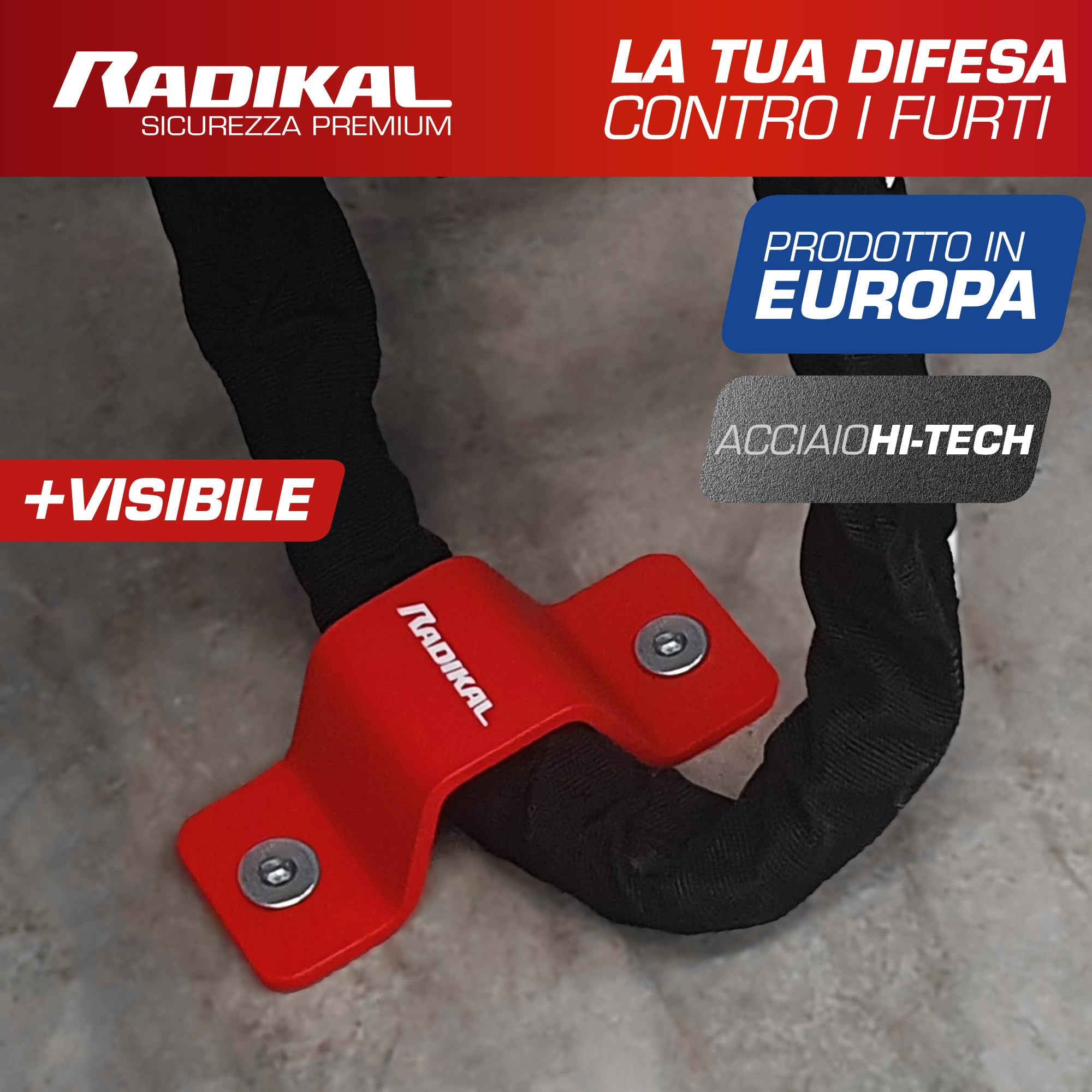 Mammoth Motocicletta Moto Scooter Acciaio Calcestruzzo IN Ancoraggio 304712689359