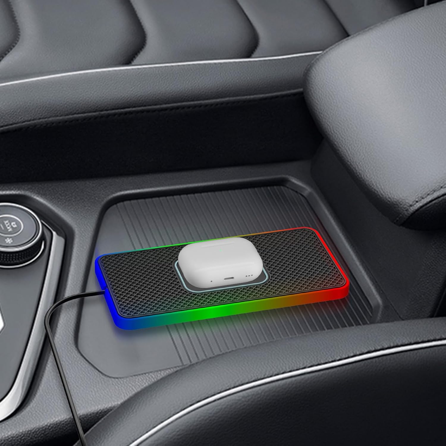 Wireless Car Charger Pad for Toyota Wigo 2014-2025 2026 Fast Charging Pad Non-Slip Mobile Phone Charging Convenient 1M Cable,B-Type-C