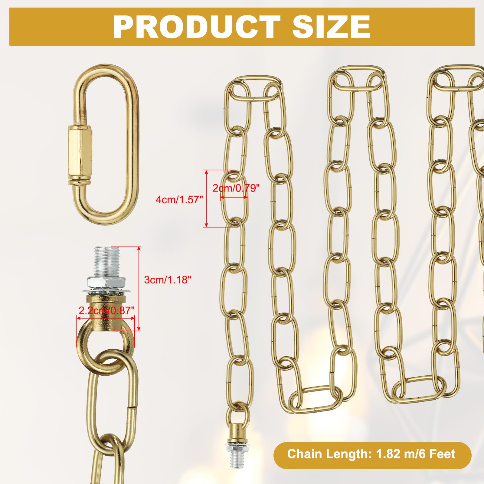 PATIKIL 6 ft Light Fixture Chain - Image 2